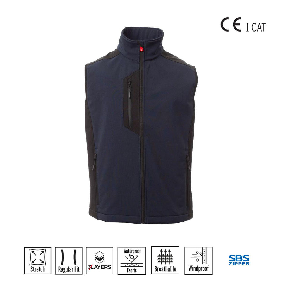 CORK GILET SOFT SHELL 3 STRATI PAYPER personalizzato con logo - Pubblienne