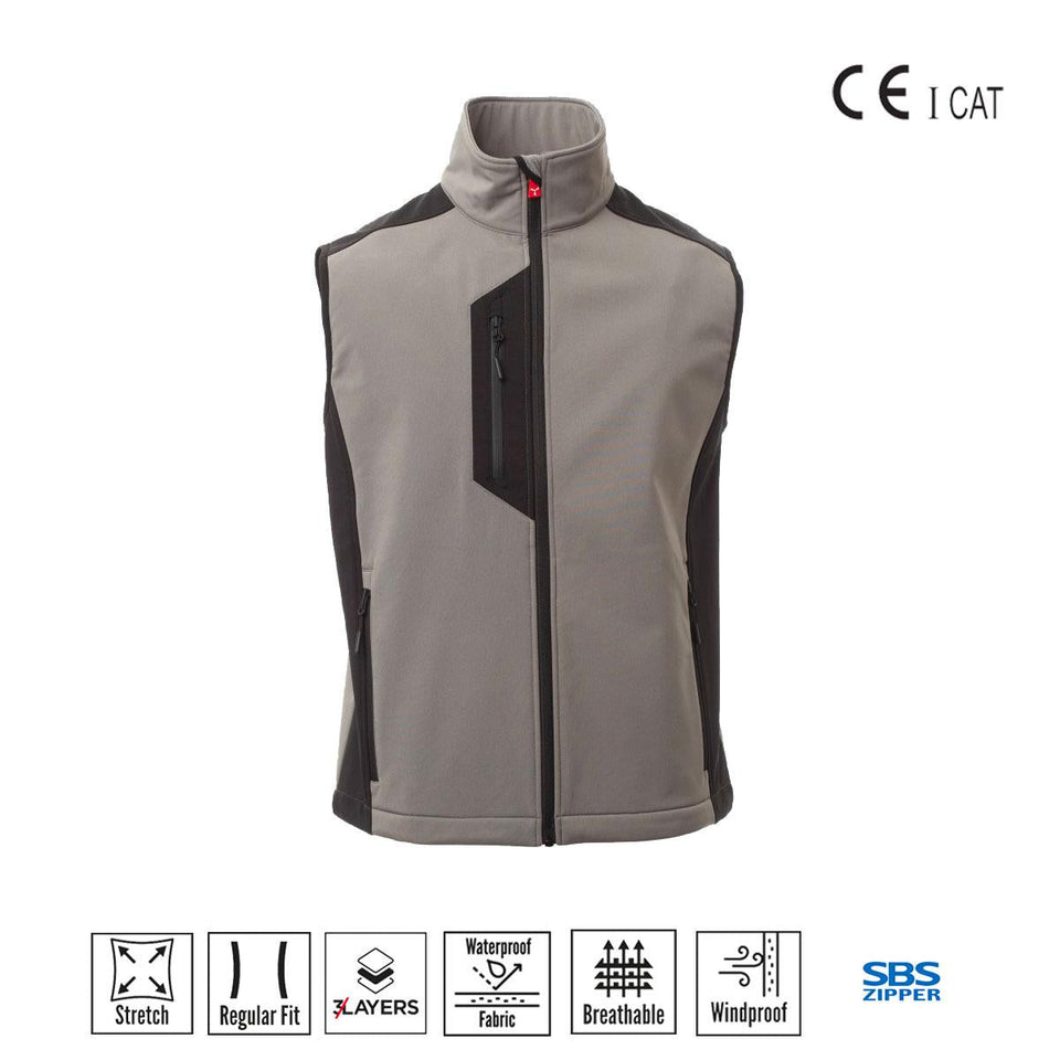 CORK GILET SOFT SHELL 3 STRATI PAYPER personalizzato con logo - Pubblienne