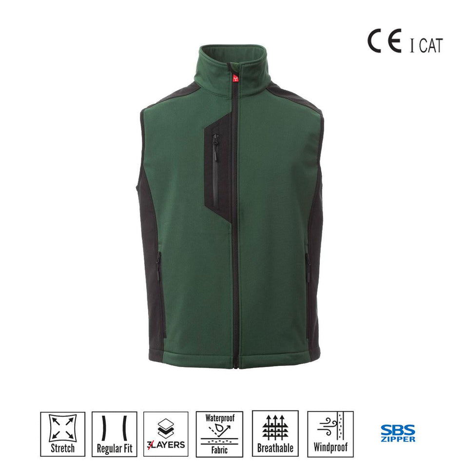 CORK GILET SOFT SHELL 3 STRATI PAYPER personalizzato con logo - Pubblienne