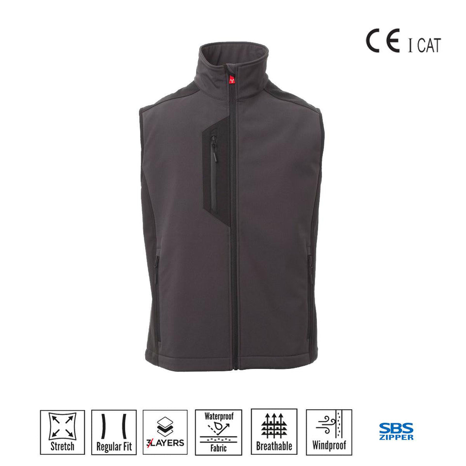 CORK GILET SOFT SHELL 3 STRATI PAYPER personalizzato con logo - Pubblienne
