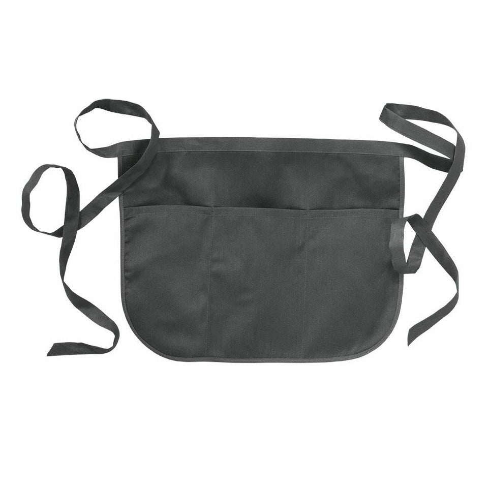 GREMBIULE BARMAN CORTO CON TRE TASCHE COTONE/POLIESTERE personalizzato con logo - Pubblienne