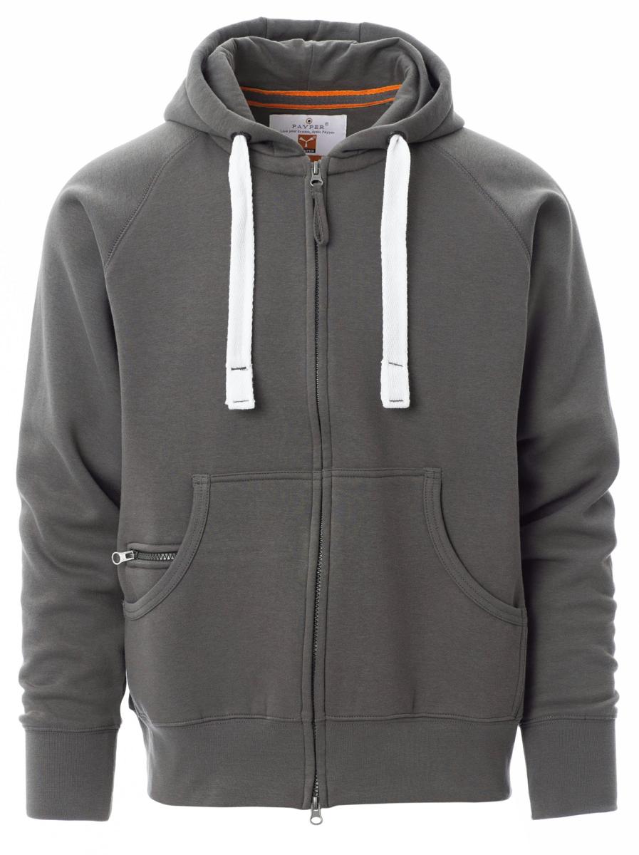 DALLAS+ FELPA 300gr. FULL ZIP CON CAPPUCCIO PAYPER personalizzato con logo - Pubblienne