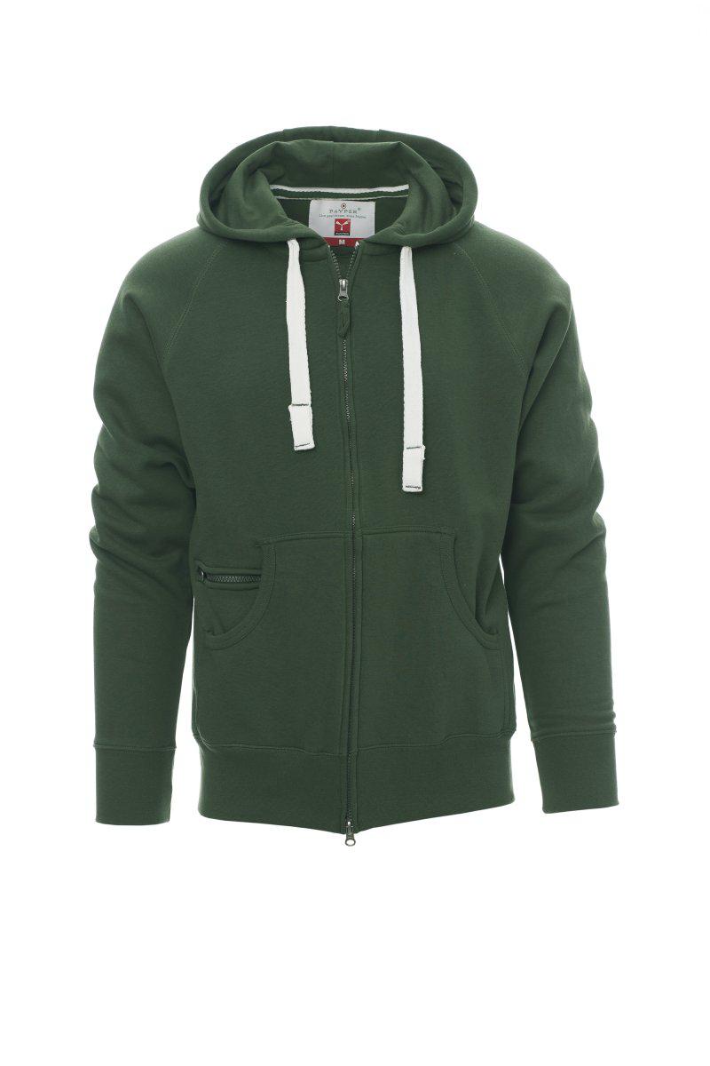 DALLAS+ FELPA 300gr. FULL ZIP CON CAPPUCCIO PAYPER personalizzato con logo - Pubblienne