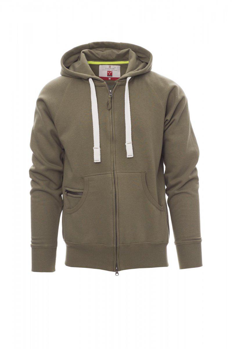 DALLAS+ FELPA 300gr. FULL ZIP CON CAPPUCCIO PAYPER personalizzato con logo - Pubblienne