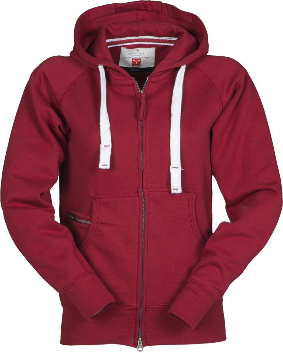 DALLAS LADY+ FELPA ZIP INTERA CON CAPPUCCIO PAYPER personalizzato con logo - Pubblienne