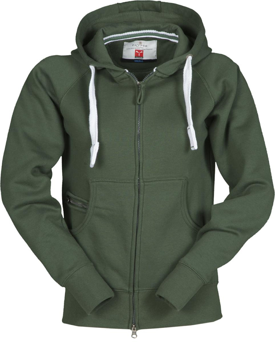 DALLAS LADY+ FELPA ZIP INTERA CON CAPPUCCIO PAYPER personalizzato con logo - Pubblienne