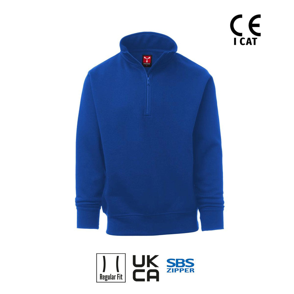 CARSON FELPA UOMO MEZZA ZIP GARZATA 260 gr. PAYPER personalizzato con logo - Pubblienne