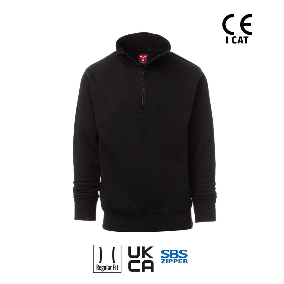 CARSON FELPA UOMO MEZZA ZIP GARZATA 260 gr. PAYPER personalizzato con logo - Pubblienne