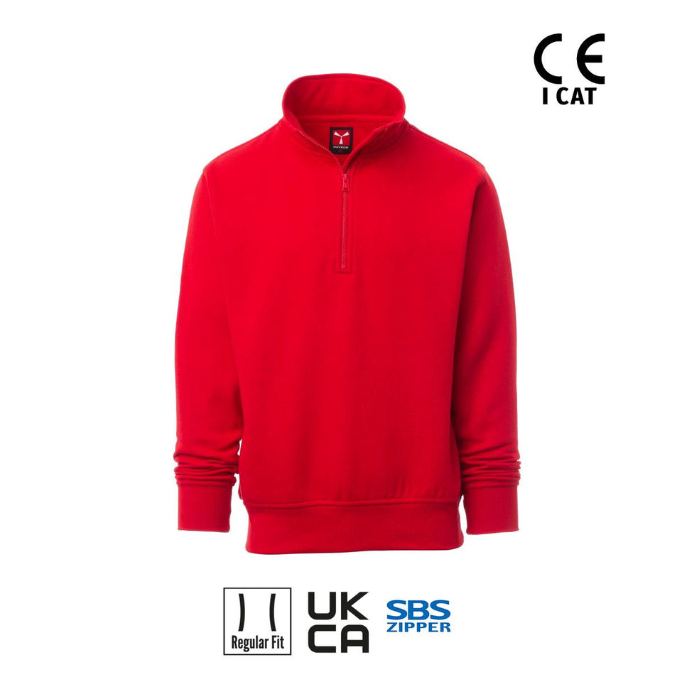 CARSON FELPA UOMO MEZZA ZIP GARZATA 260 gr. PAYPER personalizzato con logo - Pubblienne