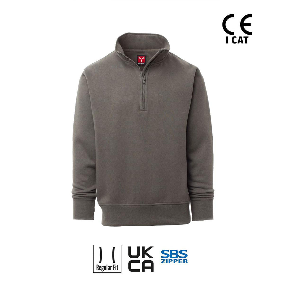 CARSON FELPA UOMO MEZZA ZIP GARZATA 260 gr. PAYPER personalizzato con logo - Pubblienne