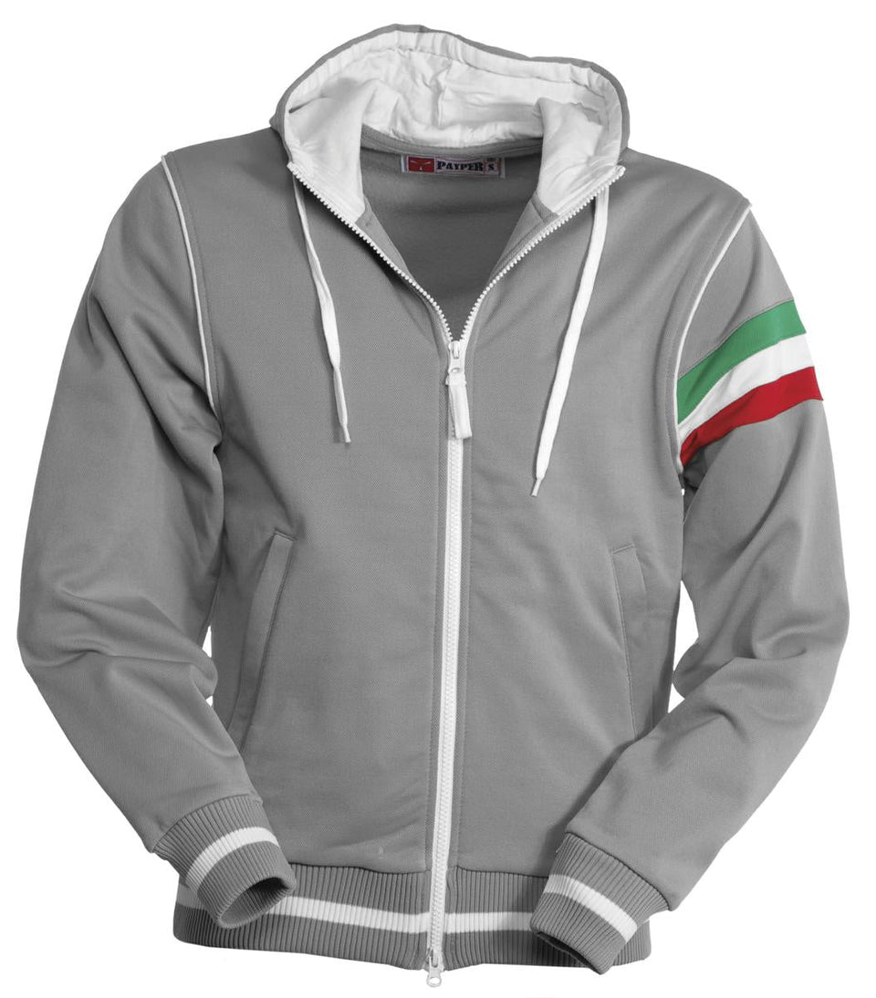 NEVADA FELPA ZIP INTERA CON CAPPUCCIO PAYPER personalizzato con logo - Pubblienne