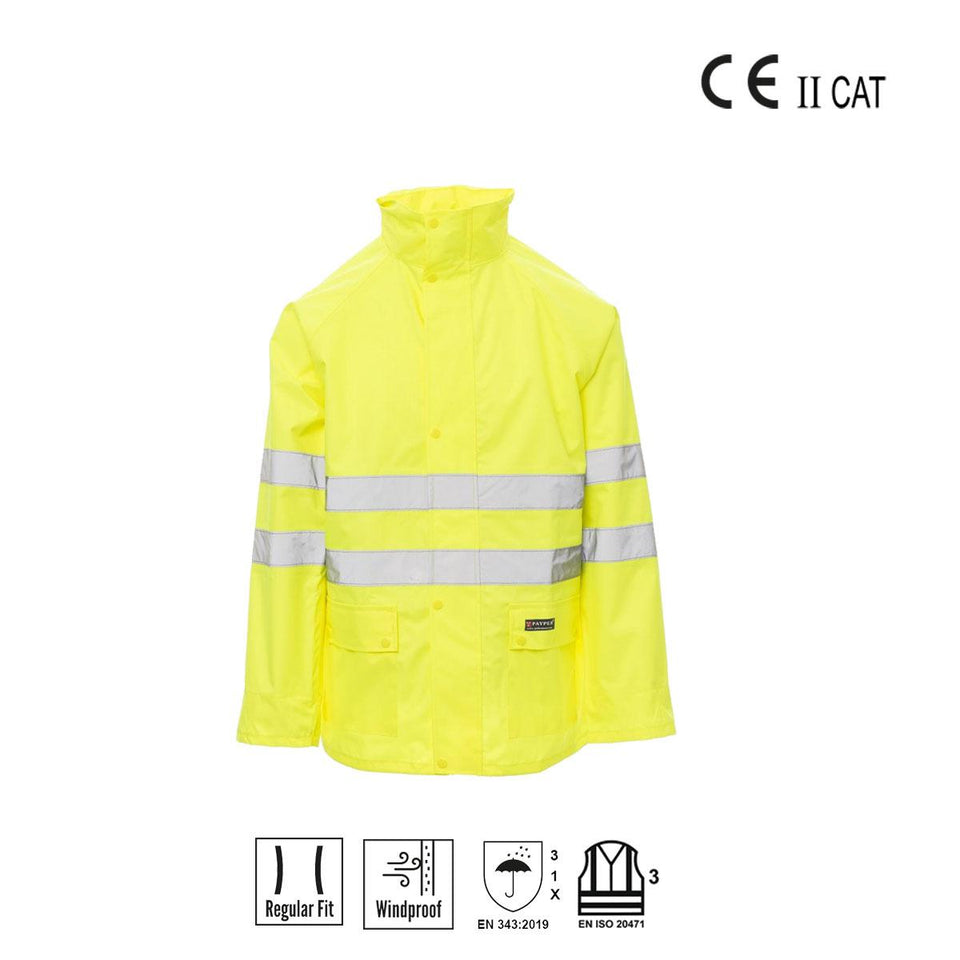 HURRICANE-JACKET Giacca antipioggia alta visibilità PAYPER personalizzato con logo - Pubblienne