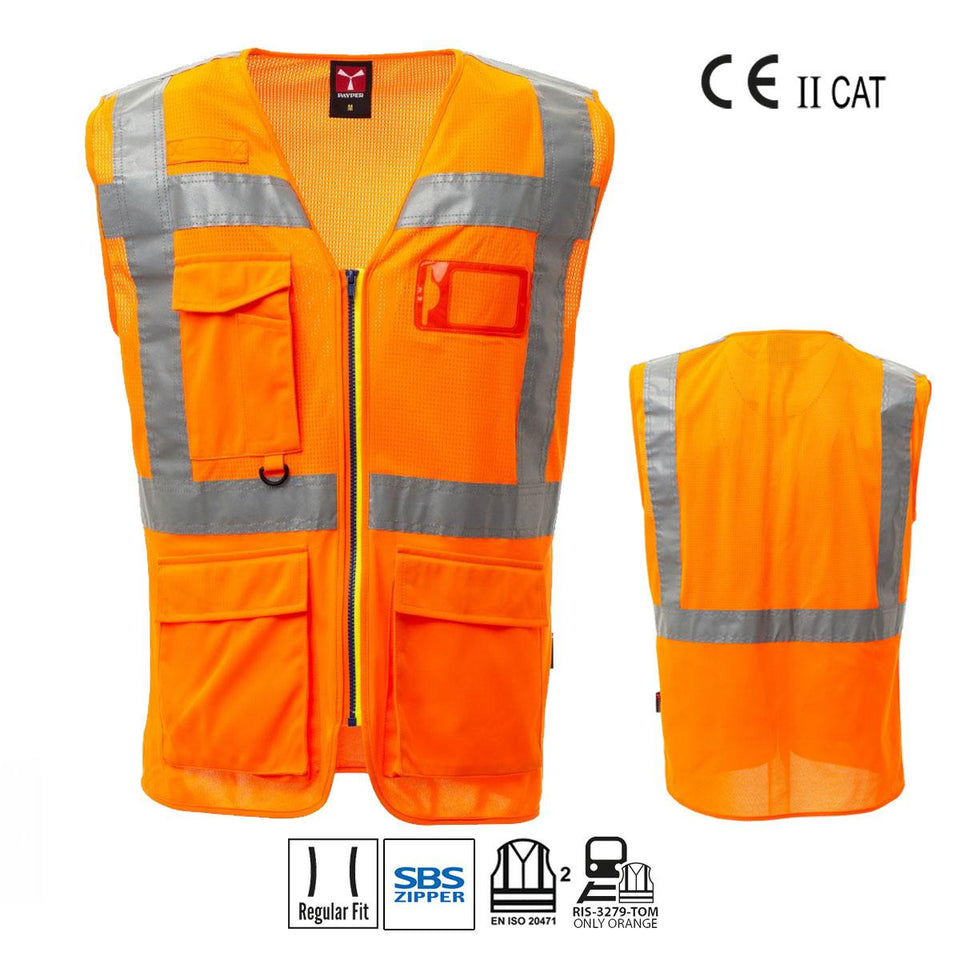 EXTRA MESH GILET ALTA VISIBILITÀ TRASPIRANTE PAYPER personalizzato con logo - Pubblienne