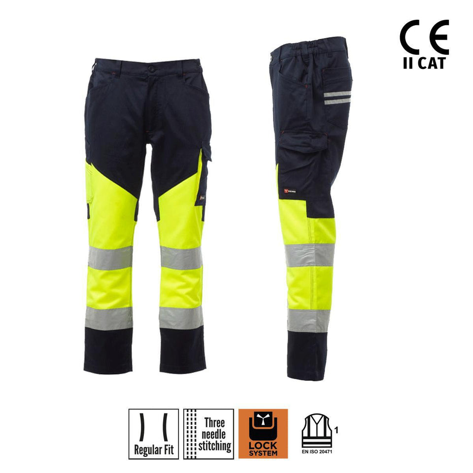 WORKING PANTALONE ALTA VISIBILITÀ UNISEX PAYPER personalizzato con logo - Pubblienne