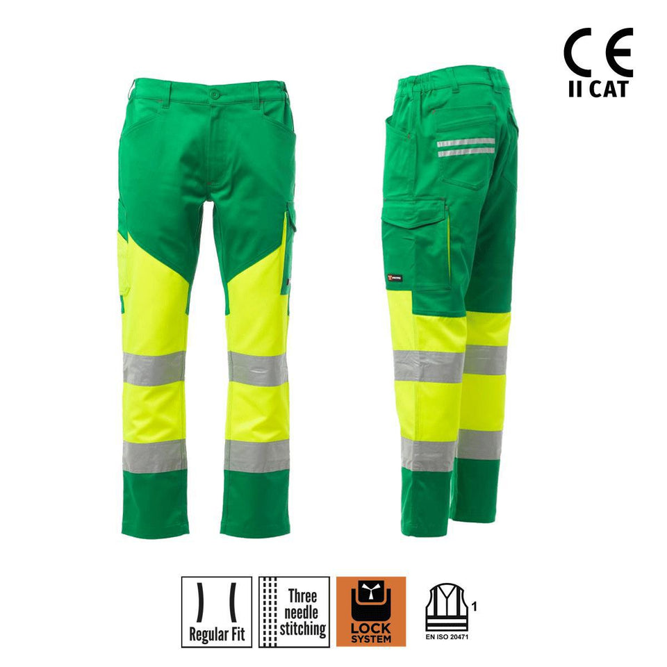 WORKING PANTALONE ALTA VISIBILITÀ UNISEX PAYPER personalizzato con logo - Pubblienne