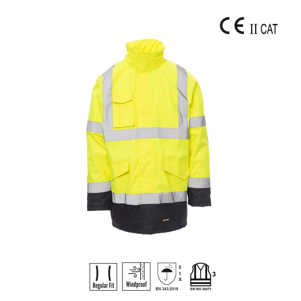 YARD PARKA FISSO ALTA VISIBILITÀ PAYPER personalizzato con logo - Pubblienne