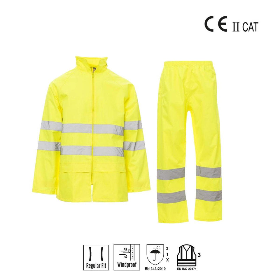 HI-VI RAINSET COMPLETO ANTIPIOGGIA A.V PAYPER personalizzato con logo - Pubblienne