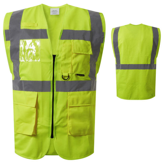 GILET MULTITASCHE ALTA VISIBILITÀ personalizzato con logo - Pubblienne