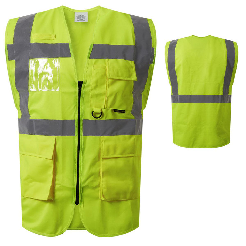 GILET MULTITASCHE ALTA VISIBILITÀ personalizzato con logo - Pubblienne