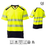 WAY T-SHIRT SCOLLO A V BICOLORE A/V PAYPER personalizzato con logo - Pubblienne