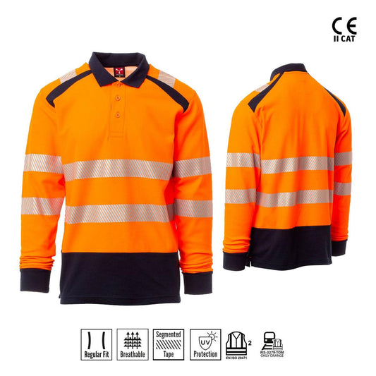 ROAD WINTER POLO M/L ALTA VISIBILITÀ PAYPER personalizzato con logo - Pubblienne