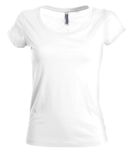 BACKFIRE T-SHIRT DONNA AMPIO GIROCOLLO PAYPER personalizzato con logo - Pubblienne