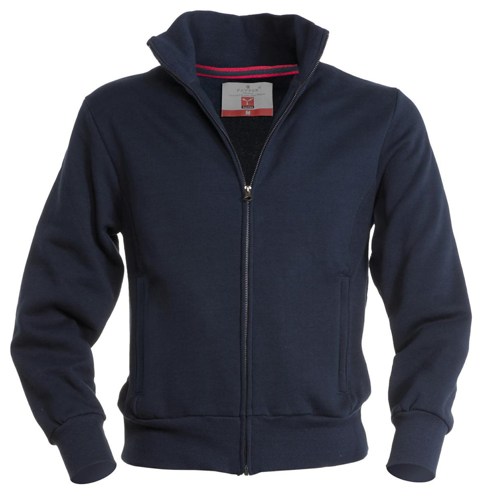 CLASS+ FELPA FULL ZIP CON RIB AI FIANCHI PAYPER personalizzato con logo - Pubblienne