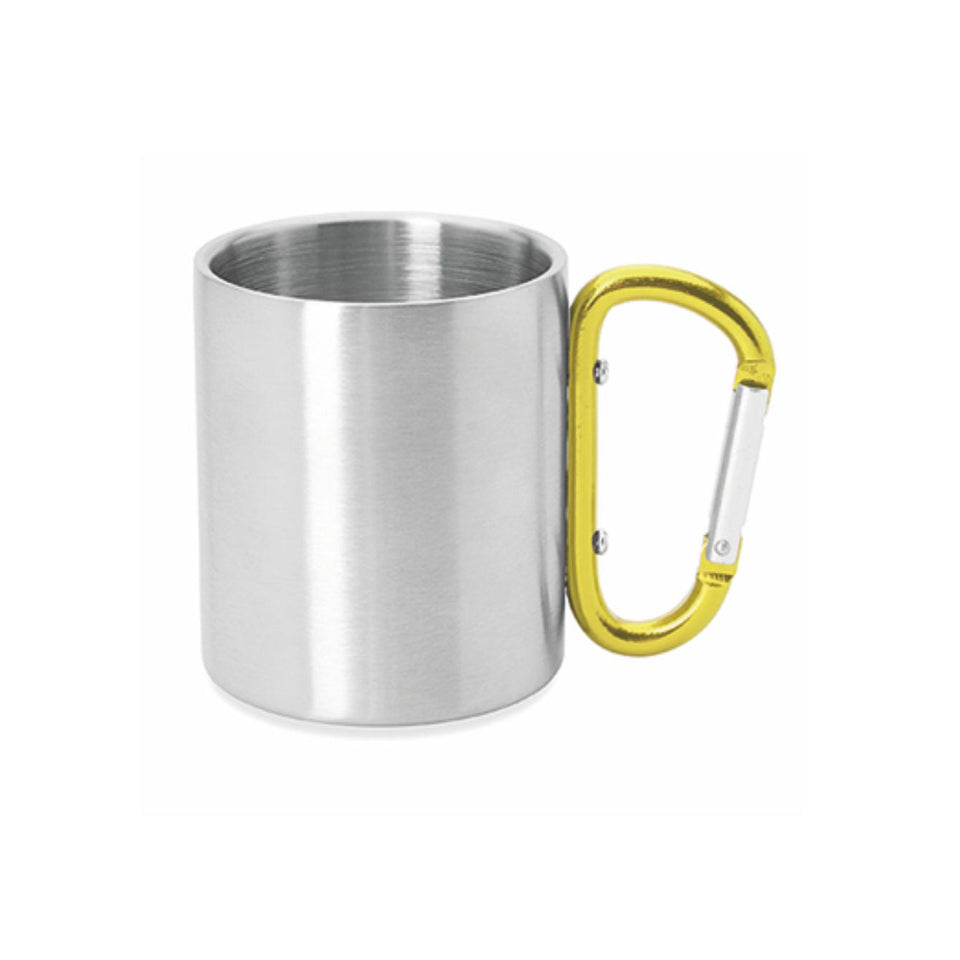 8432 Oslon – Tazza In Acciaio Doppia Parete Con Moschettone personalizzato con logo - Pubblienne