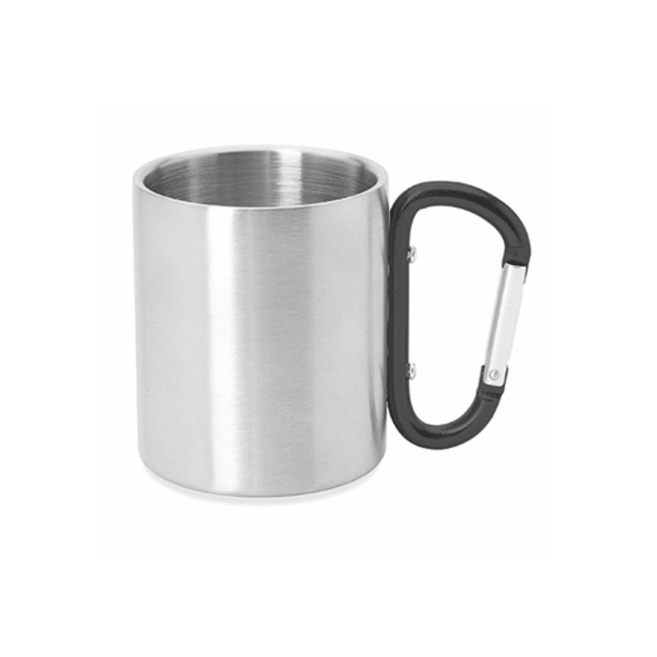 8432 Oslon – Tazza In Acciaio Doppia Parete Con Moschettone personalizzato con logo - Pubblienne