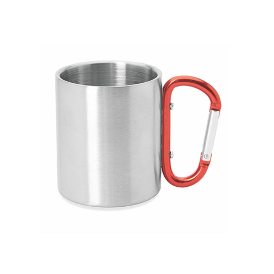 8432 Oslon – Tazza In Acciaio Doppia Parete Con Moschettone personalizzato con logo - Pubblienne
