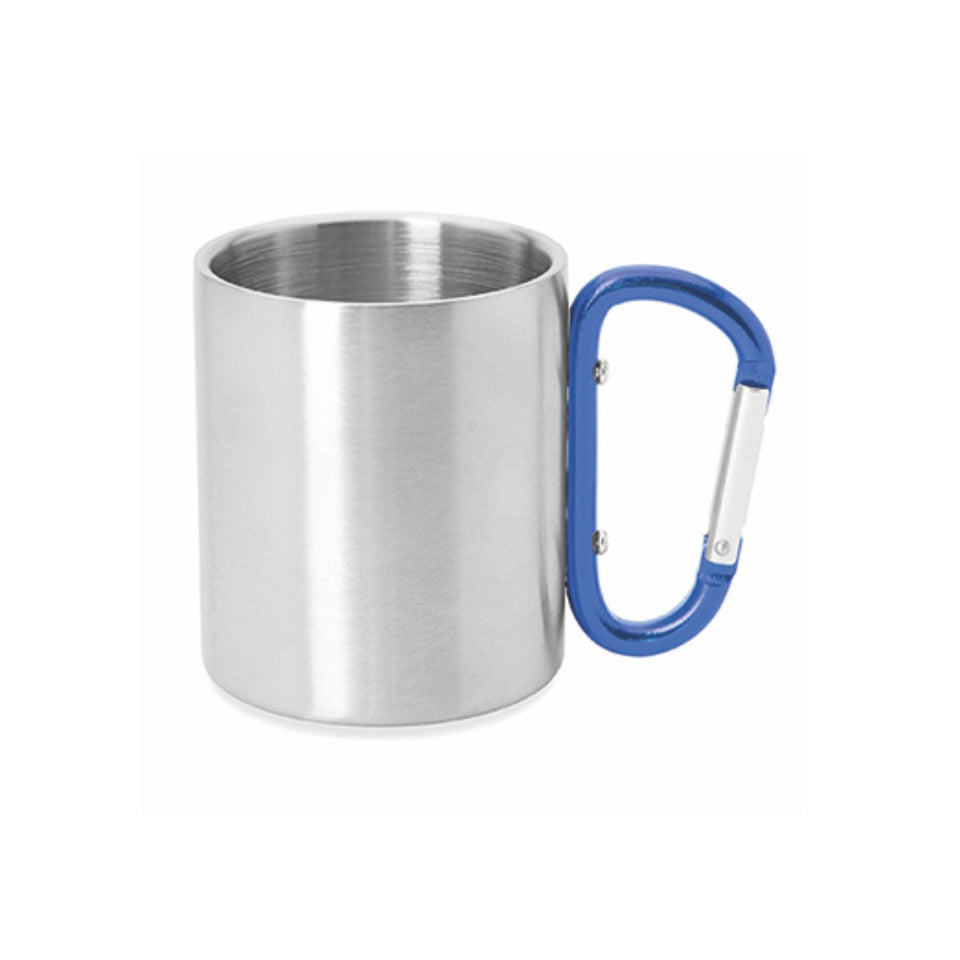 8432 Oslon – Tazza In Acciaio Doppia Parete Con Moschettone personalizzato con logo - Pubblienne