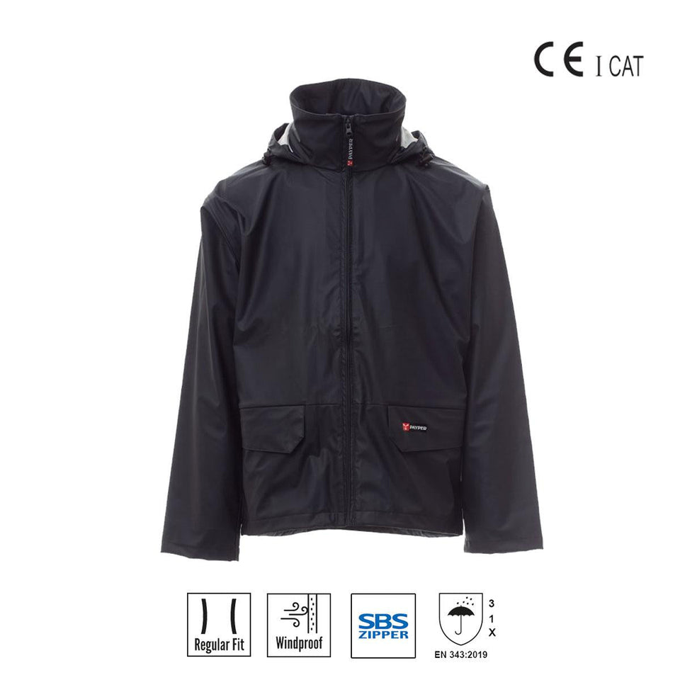 DRY-JACKET Giacca antipioggia in poliuretano Payper personalizzato con logo - Pubblienne