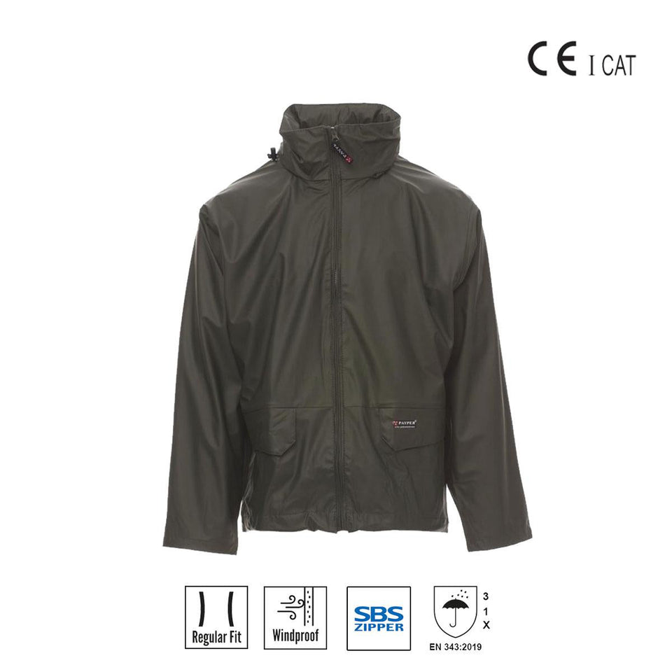 DRY-JACKET Giacca antipioggia in poliuretano Payper personalizzato con logo - Pubblienne