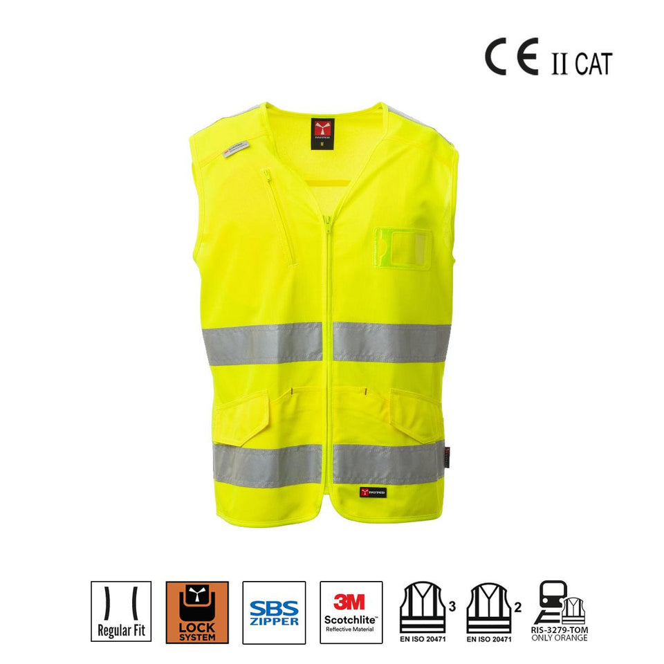 EXPERT GILET ALTA VISIBILITA' CON BANDE PAYPER personalizzato con logo - Pubblienne