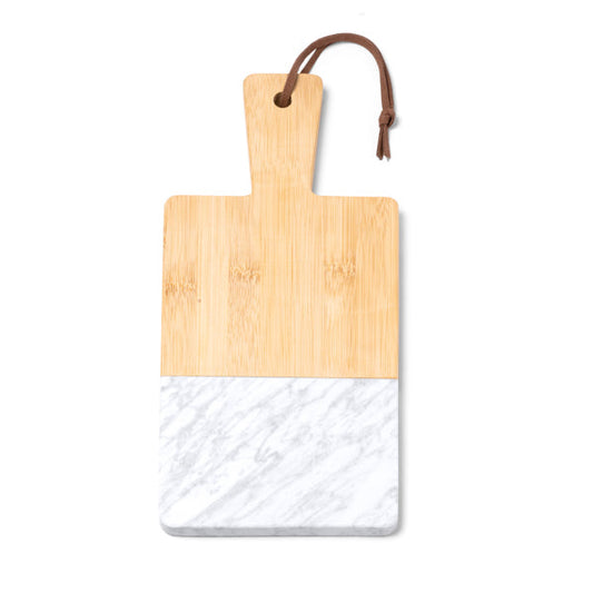 9255 Berenice - Tagliere In Marmo E Bamboo personalizzato con logo - Pubblienne
