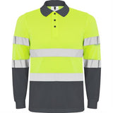 R9306 - Roly Polaris Manica Lunga Polo Uomo Alta Visibilità personalizzato con logo - Pubblienne
