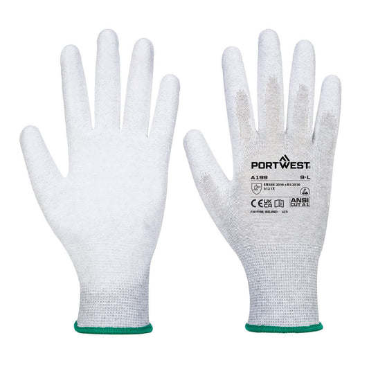 Guanti Palmo PU Antistatici Portwest personalizzato con logo - Pubblienne
