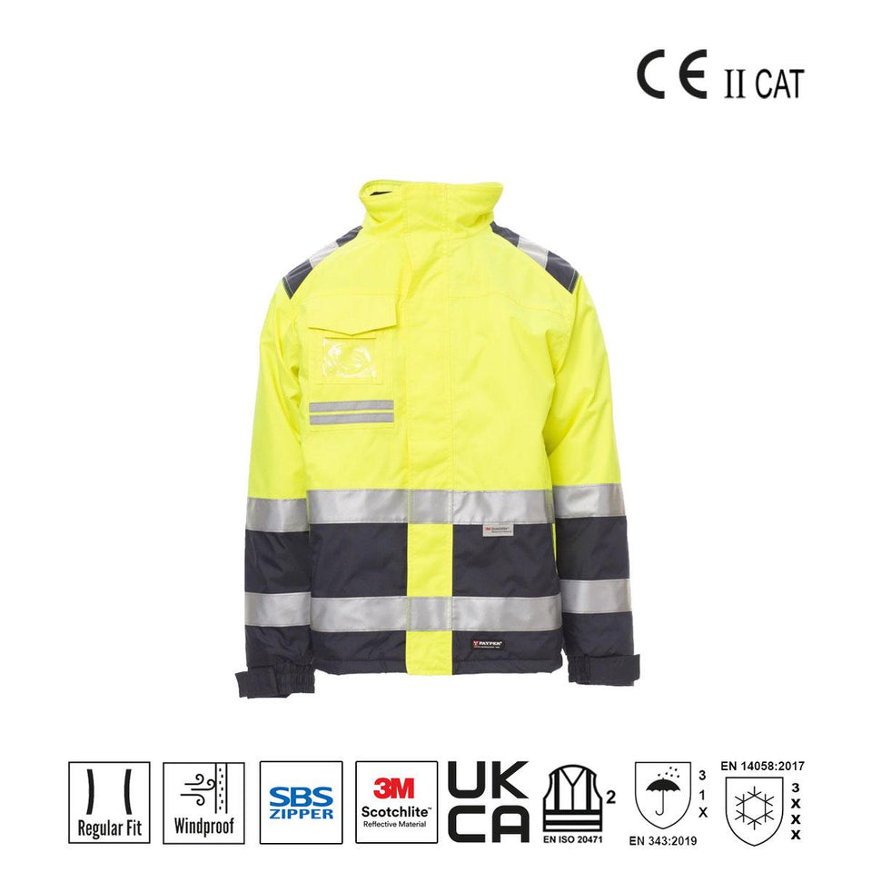 HISPEED GIACCA BICOLORE ALTA VISIBILITA' PAYPER personalizzato con logo - Pubblienne