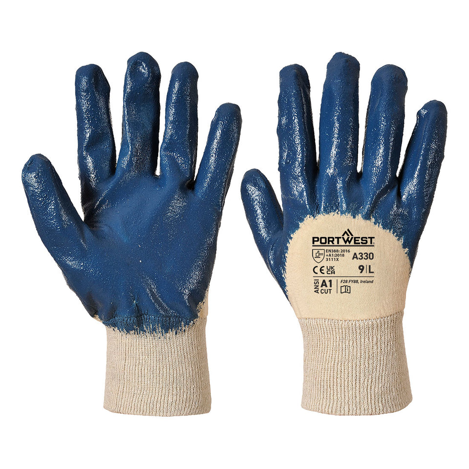 Guanti in Nitrile con polso in maglia Portwest personalizzato con logo - Pubblienne