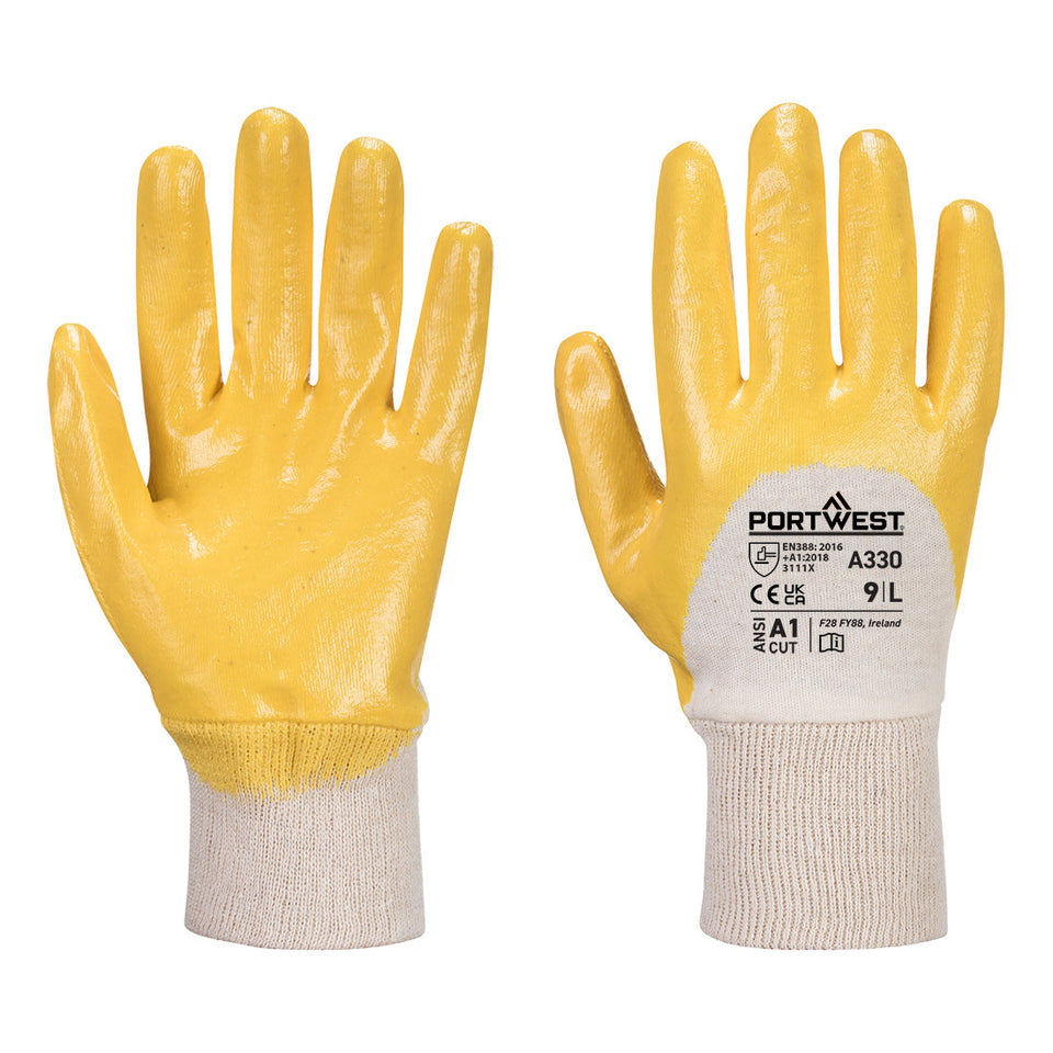 Guanti in Nitrile con polso in maglia Portwest personalizzato con logo - Pubblienne