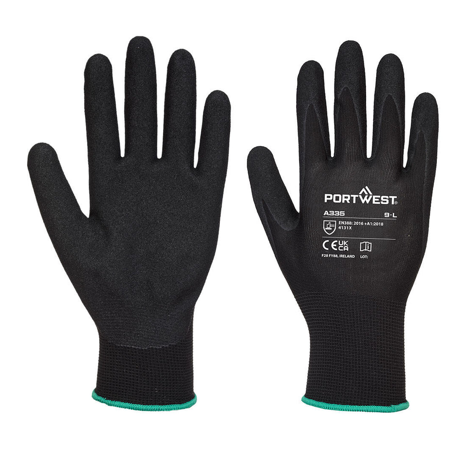 Dermi-Grip NPR15 Nitrile Sandy Portwest personalizzato con logo - Pubblienne