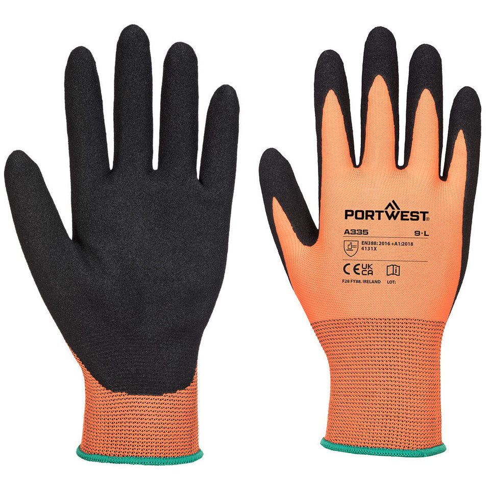Dermi-Grip NPR15 Nitrile Sandy Portwest personalizzato con logo - Pubblienne