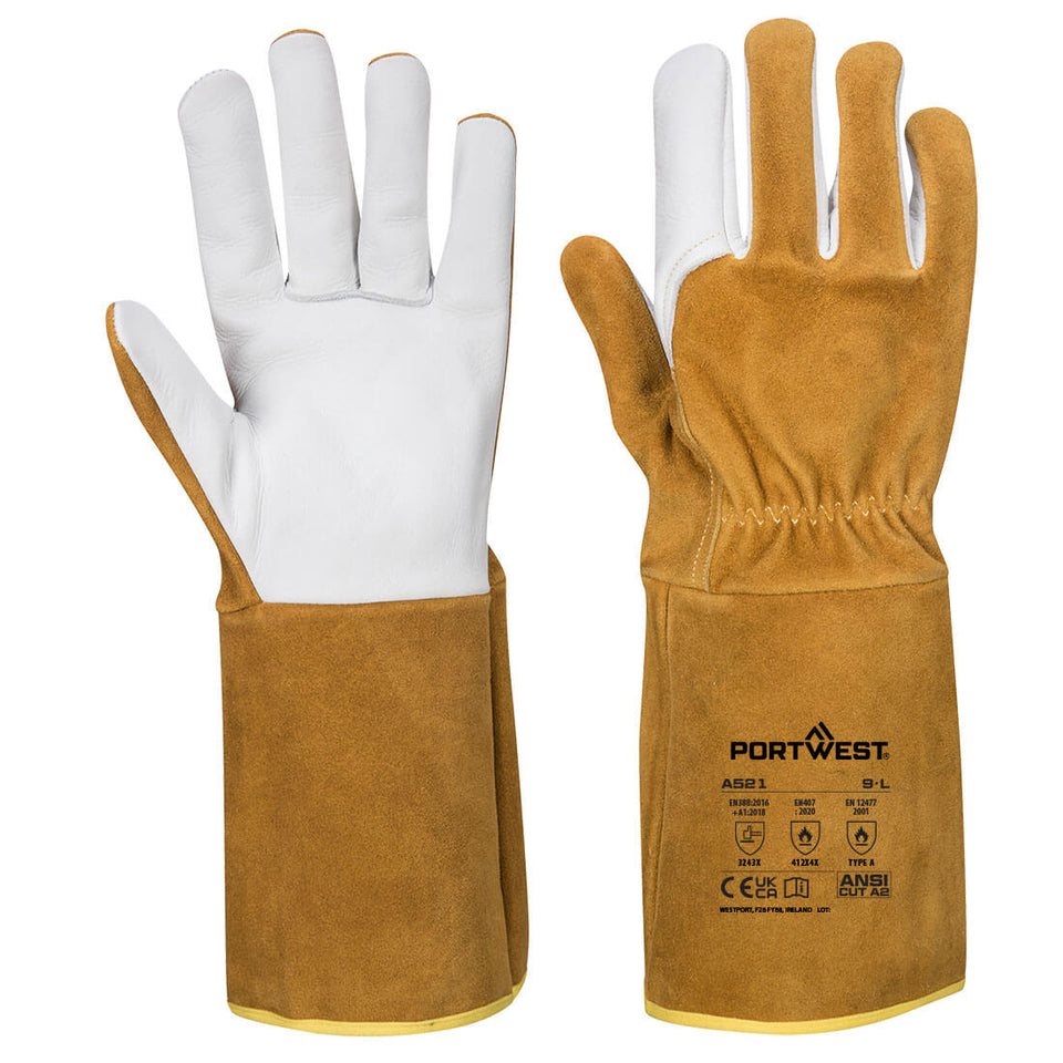 Guanto da saldatura TIG Ultra Portwest personalizzato con logo - Pubblienne