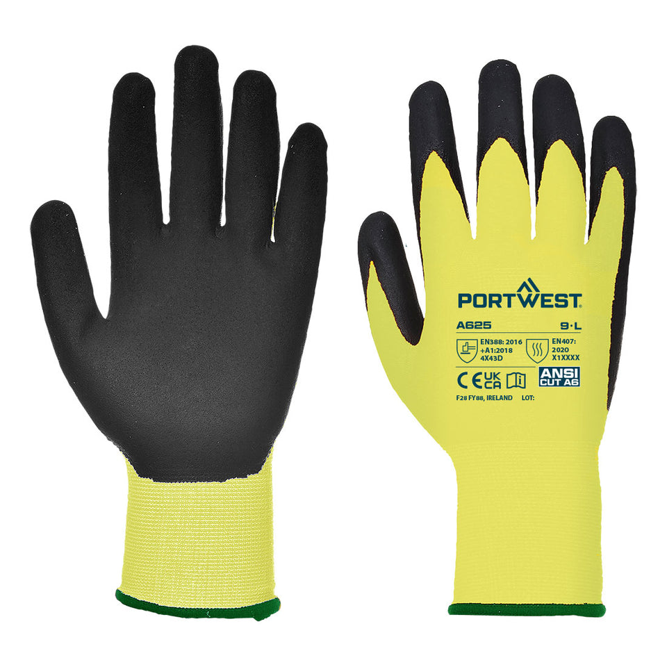 Guanto anti taglio Vis-Tex - PU Portwest personalizzato con logo - Pubblienne