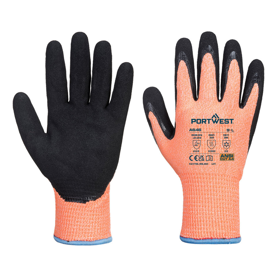 Guanto anti taglio invernale Vis-Tex D13 in nitrile Portwest personalizzato con logo - Pubblienne