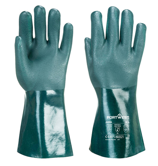 Guanto PVC a doppia armatura 35cm Portwest personalizzato con logo - Pubblienne