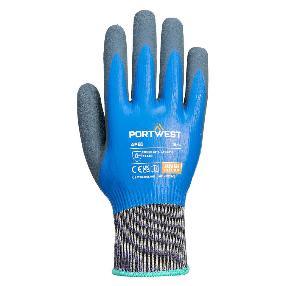 Guanto Liquid Pro HR Cut Portwest personalizzato con logo - Pubblienne