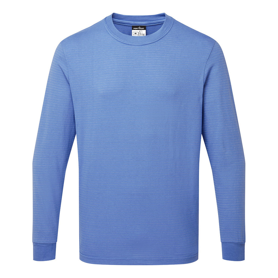 T-shirt manica lunga antistatica ESD Portwest personalizzato con logo - Pubblienne