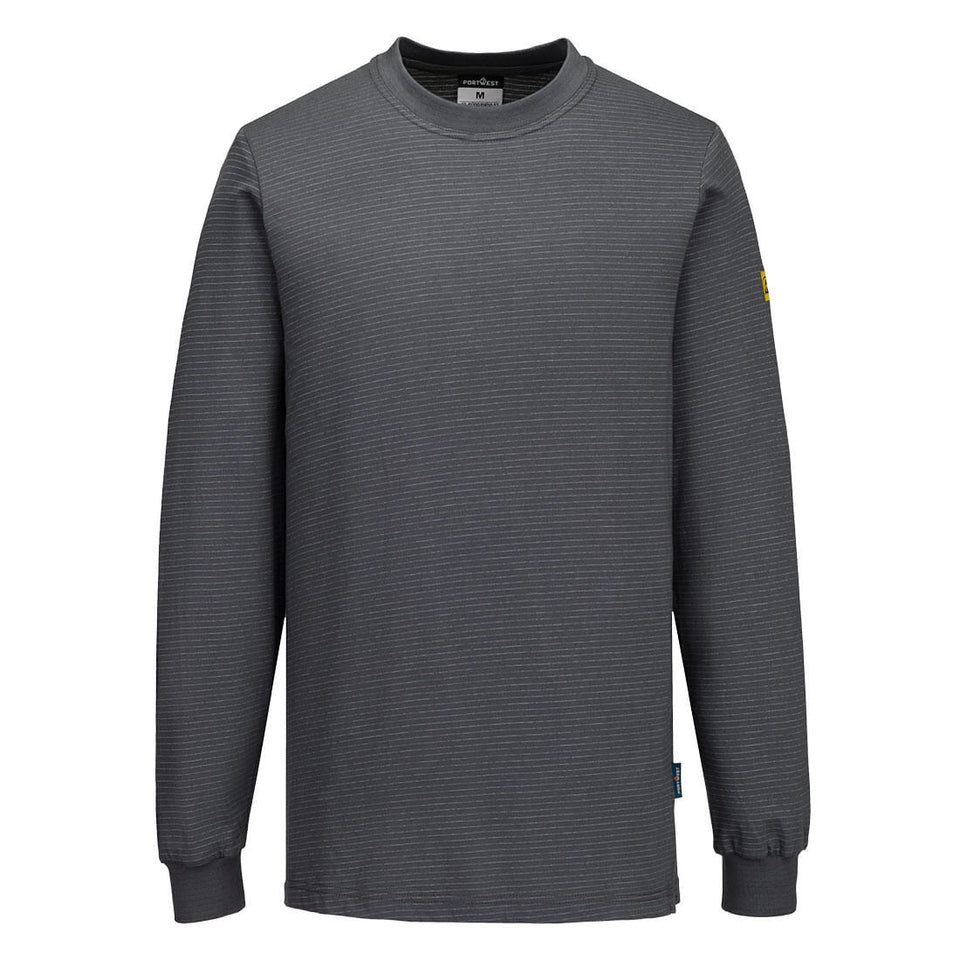 T-shirt manica lunga antistatica ESD Portwest personalizzato con logo - Pubblienne