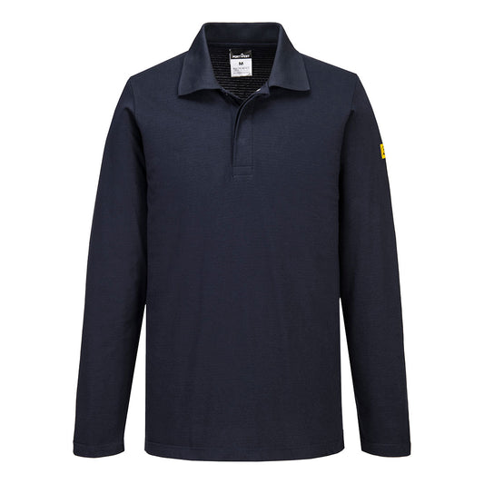 Polo antistatica ESD L/S Portwest personalizzato con logo - Pubblienne